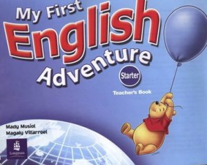 Capa de "My First English Adventure", vol. 1, o primeiro livro didático de JG